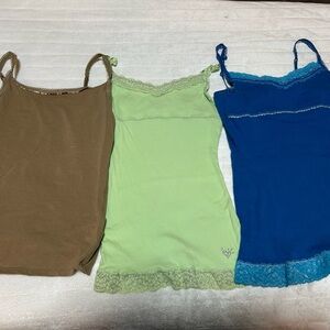 Y2K Justice Tanks w/shelf bra, LOT of 9! Size 14/women’s XS
Lace Cami tank top